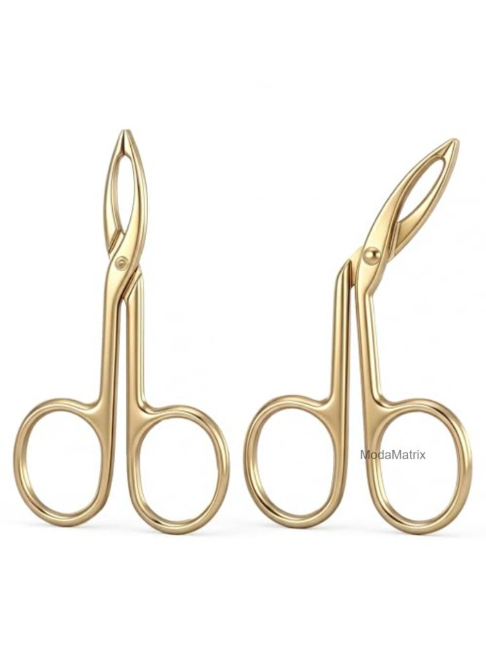 Stainless Steel Eyebrow Tweezers Scissor Precision Set Straight Tip Facial Hair